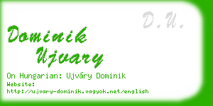 dominik ujvary business card